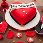 Adrese Teslim 14 Şubat Sevgililer Günü Pastası