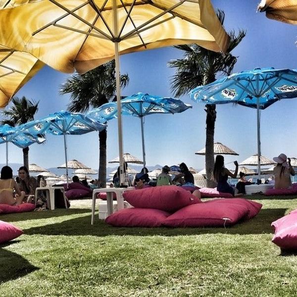 Foça Bueno Beach Club Şezlong ve Şemsiye Dahil Tüm Gün Beach Girişi