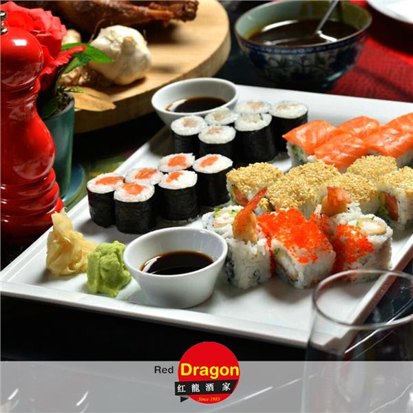 Alsancak Red Dragon Chinese Restaurant’da 18 Parça Sushi